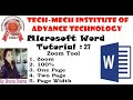 @  MS Word Basic to Advance Tutorial 27: Zoom Tool in MS Word