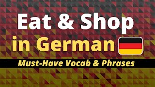 EAT & SHOP in German  Learn MustHave Pharase with Native