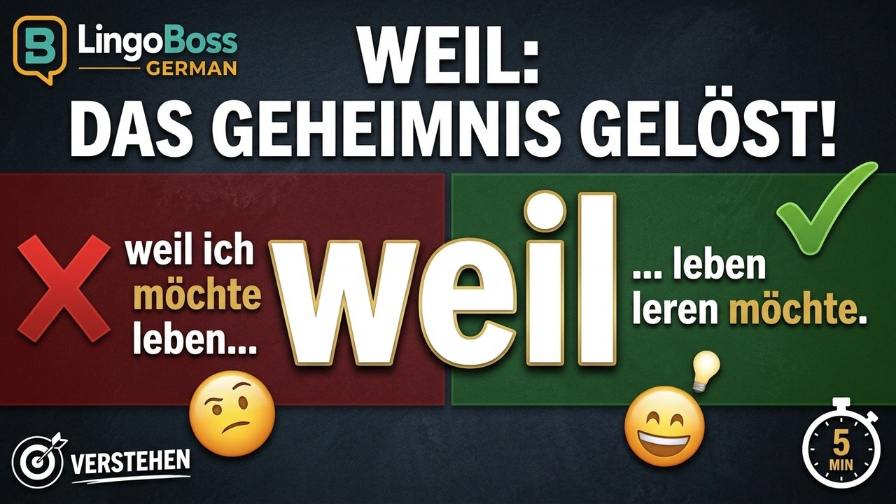 weil oder deshalb? Der EINE Unterschied, den keiner erklärt (A2/B1 Deutsch)