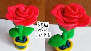 Bunga Mawar dari Plastisin Mudah dan Cantik | polymer clay rose flower tutorial