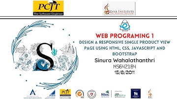 Web Project Task 22 || 1st Year || Semester 01 || Java Institute || Sinura Wahalathanthri