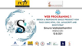 Web Project Task 22 || 1st Year || Semester 01 || Java Institute || Sinura Wahalathanthri