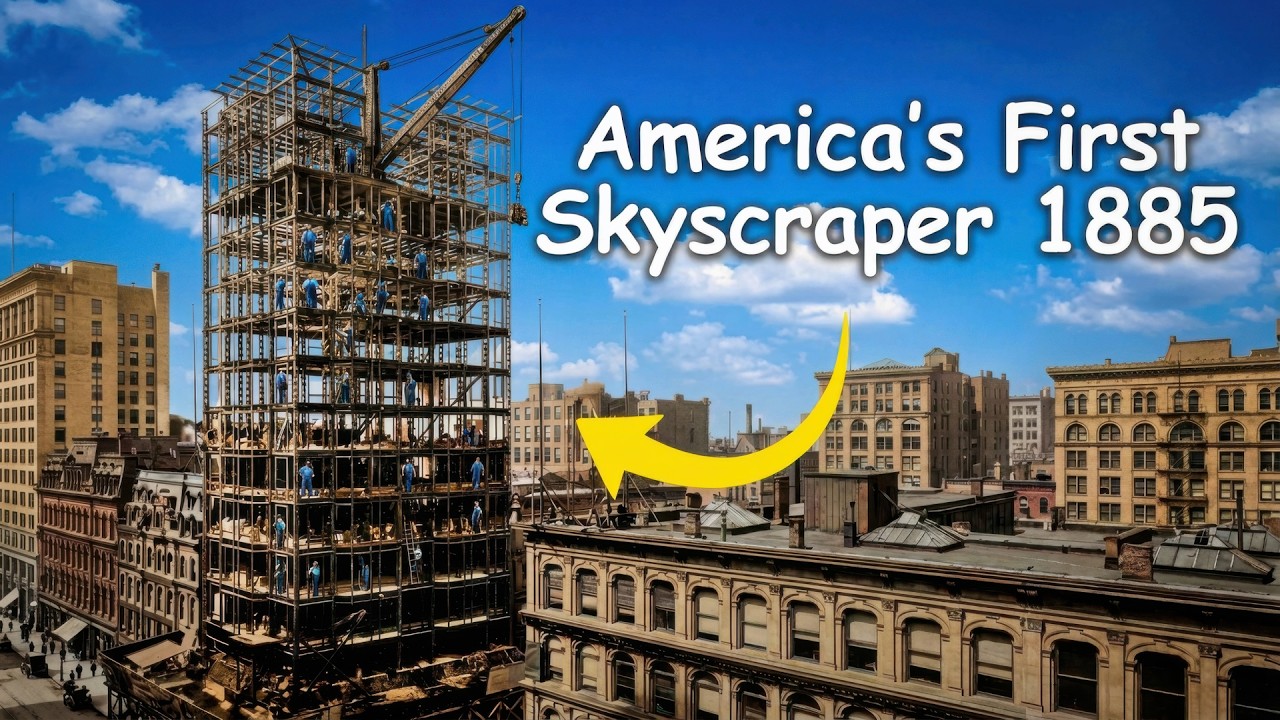Construction of America's First Skyscraper: Home Insurance Building (1885)