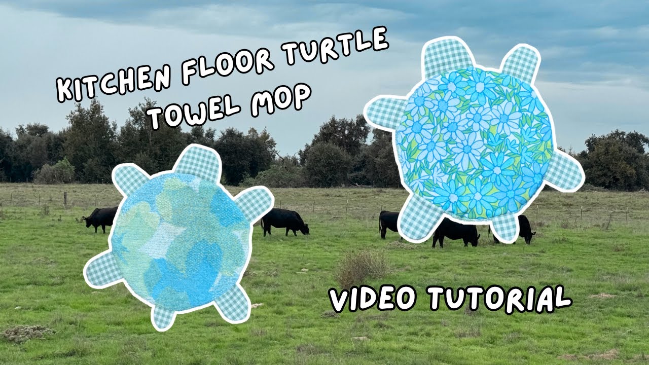 Sew a Floor Turtle Towel Foot Mop (Eco-Friendly and Functional Pattern) Easy Up-cycle for Beginners