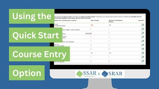 Famous How to Use the Quick Start Course Entry Option Net Worth