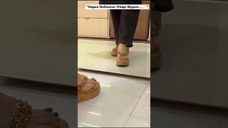 Fancy V-Shape Multicolour Wedge Slippers Stylish & Comfortable Footwear