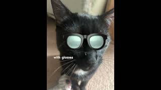With glasses, without glasses