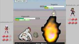 Pokemon black and white wifi batlle#1 Vigoroth sweep (Nu).avi