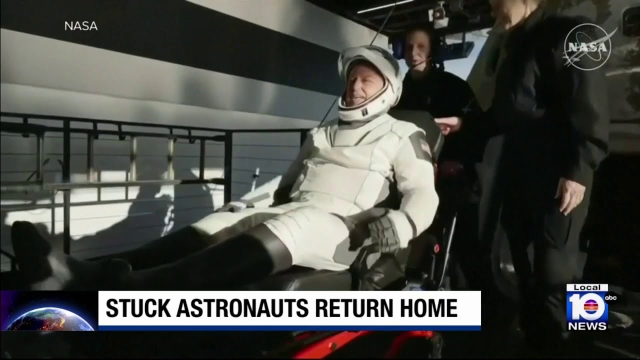 NASA astronauts return to Earth after being stuck in space for 9 months ...