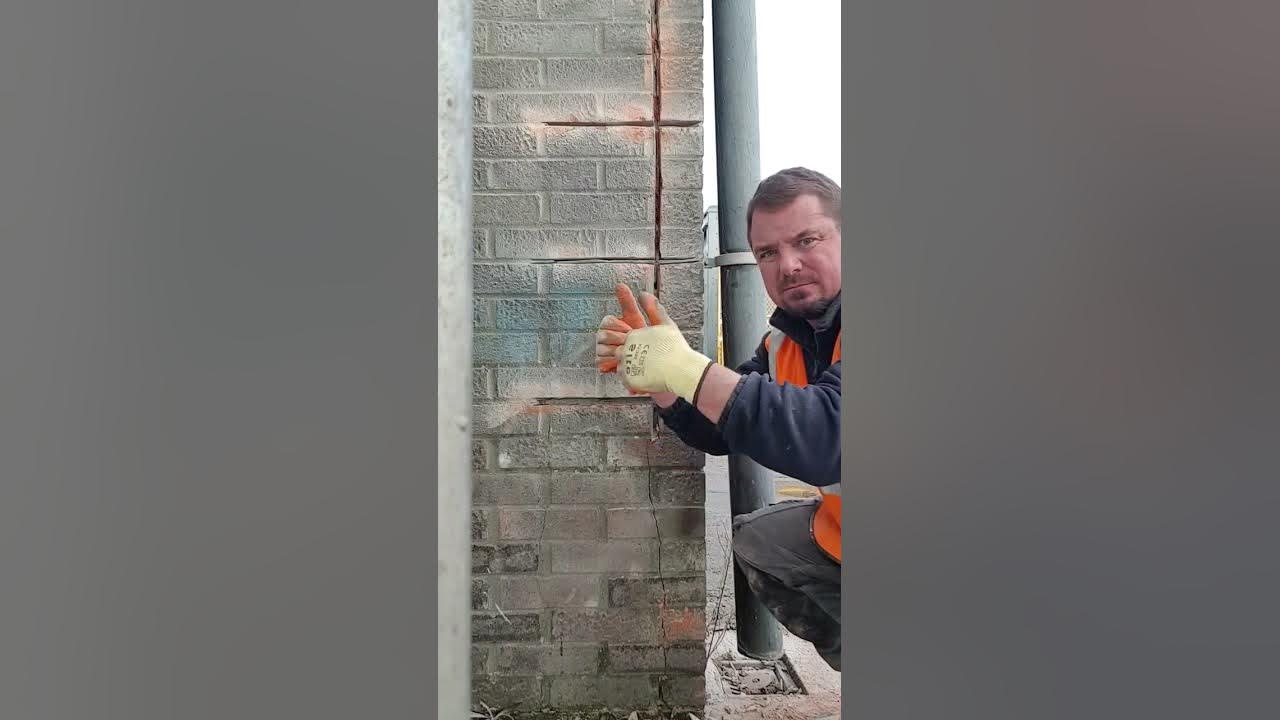 how to fix a cracked wall with epoxy spiral ties. YouTube