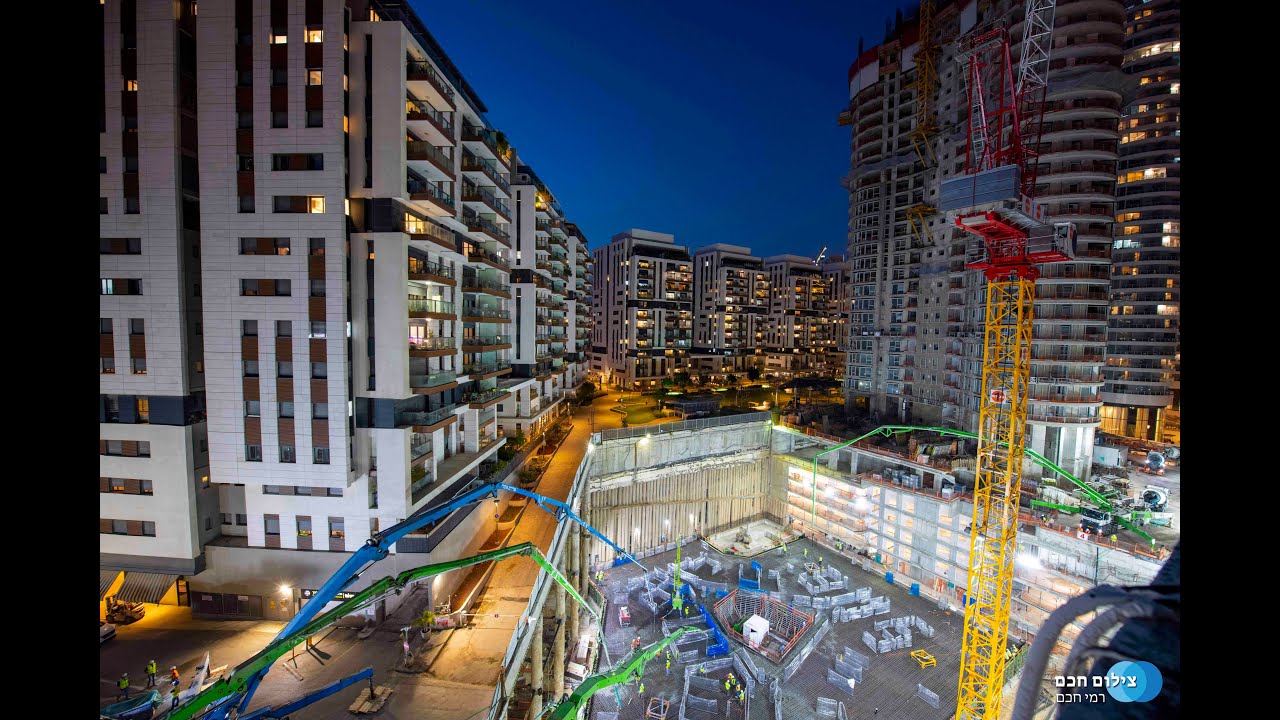 דניה - יציקת רפסודה מגדל 4  גינדי-TLV- צילום חכם - רמי חכם