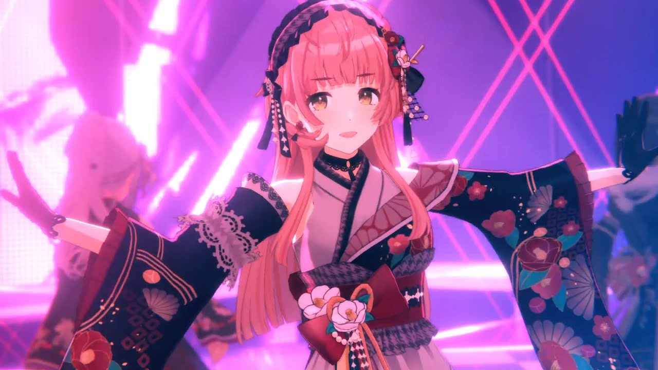 4K 縦画面 (和服振袖衣装 CoMETIK)「Heads or Tails？」【シャニソン