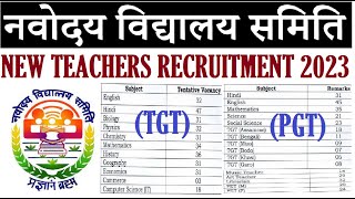 NVS NEW TEACHERS RECRUITMENT NOTIFICATION 2023, APPLY ONLINE, ALL SUBJECTS, PGT, TGT, FCSA LIBRARIAN