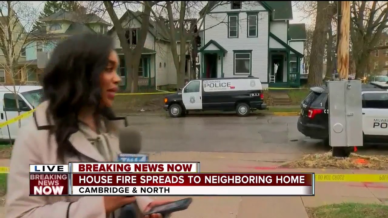 Overnight fire damages at least 3 homes on Milwaukee's east side - YouTube
