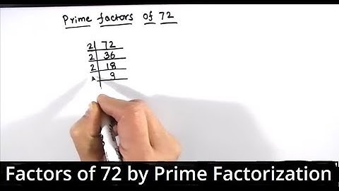 How to find factors of 72 by prime factorization / Factors of 72 / Prime Factors of 72