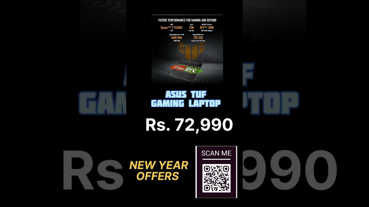 Asus TUF Gaming Laptop Under 75,000 Rupees on Amazon 