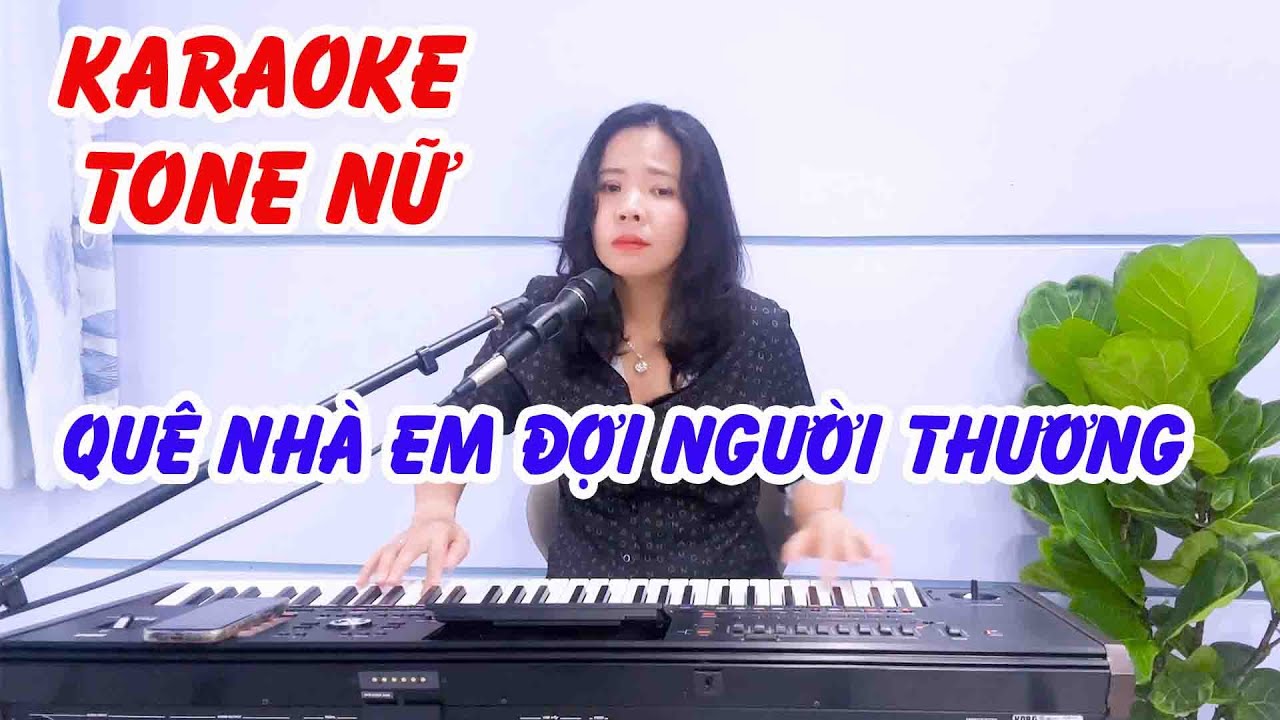 Karaoke quê nhà em đợi người thương tone nữ | Võ Mai đàn trực tiếp | THÁI DƯƠNG KARAOKE