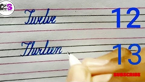 Name of Numbers 11- 20/Name of Numbers in Cursive Handwriting/Cursive Handwriting Practice for Kids