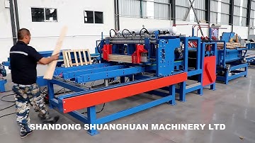 Deck Mat System Pallet Nailing Machine#machine #sawmillfactory #automobile