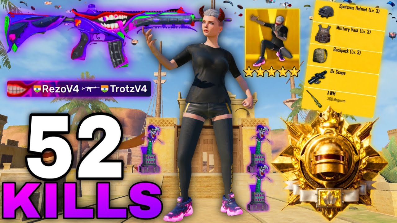 52 KILLS!🔥 NEW BEST LOOT GAMEPLAY With BEST OUTFIT 😍 PUBG MOBILE - BGMI 