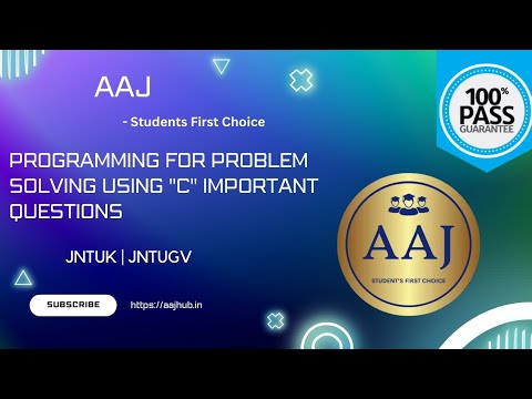 Programming for problem solving using C Important Questions | JNTUK ...