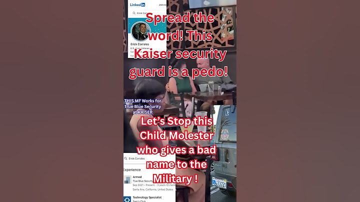 This guy touched a little girl. Please repost/share. Kaiser Security Guard!!