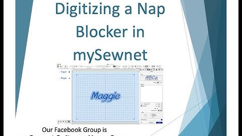 Digitizing a Nap Blocker in mySewnet