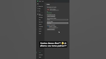 Como alterar o tema do Excel | #shorts