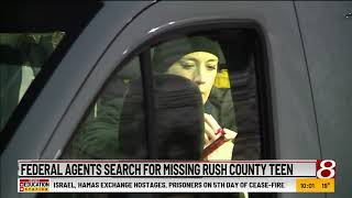 Federal agents search for missing Rush County, Indiana, teen