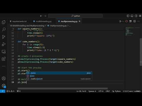 class 48  Multiprocessing Practical Implementation With Python in krish naik