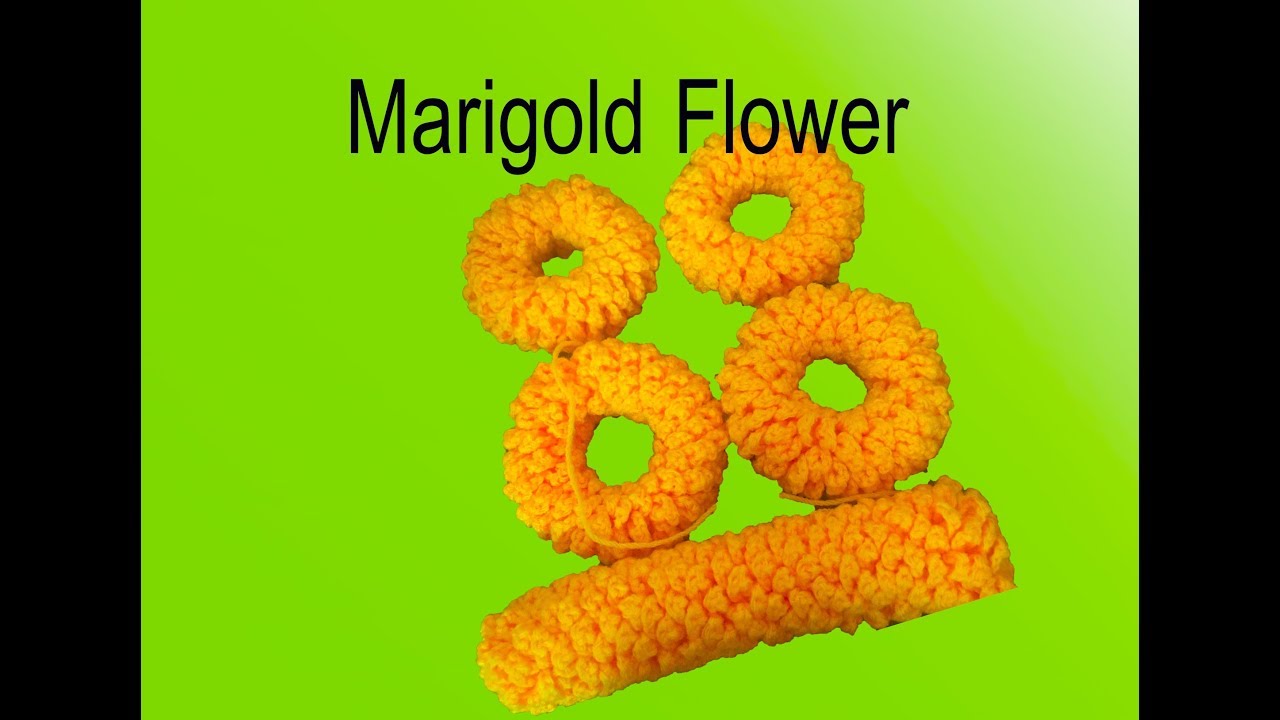 Marigold Flower 2 ถักพวงมาลัยดาวเรืองซ้อน