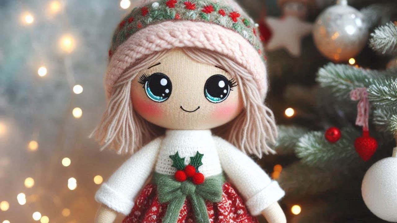 🎅 ¡No creerás lo fácil que es! Muñeca de trapo navideña mágica 🎁✨ MOLDES GRATIS!