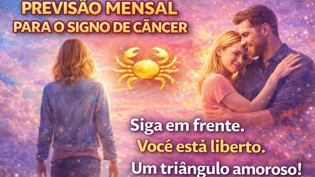 Câncer: Siga em frente. Você está liberto. Um triângulo amoroso! LEITURA MENSAL PARA MARÇO