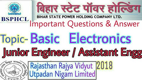 Important MCQs on Basic Electronics for JE/AE