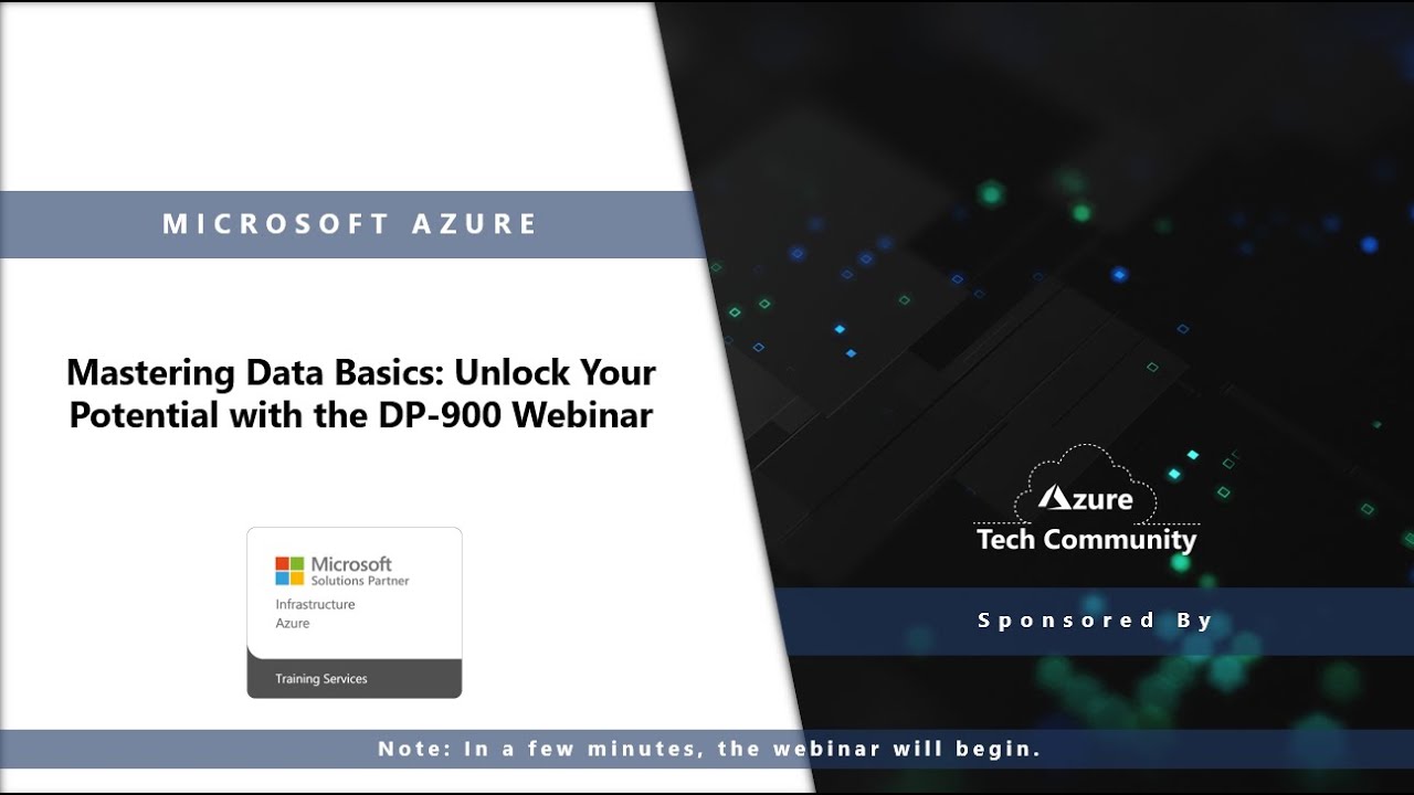 unlock your potential at the Mastering Data Basics: DP-900 - YouTube