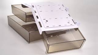 Hivexagon 3 Pack Under Desk Drawer, Cabinet Organizer Slide Out