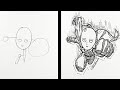 How to Draw Saitama | StickMan drawing | easy drawing #stickman #anime #drawing #animedrawing #art