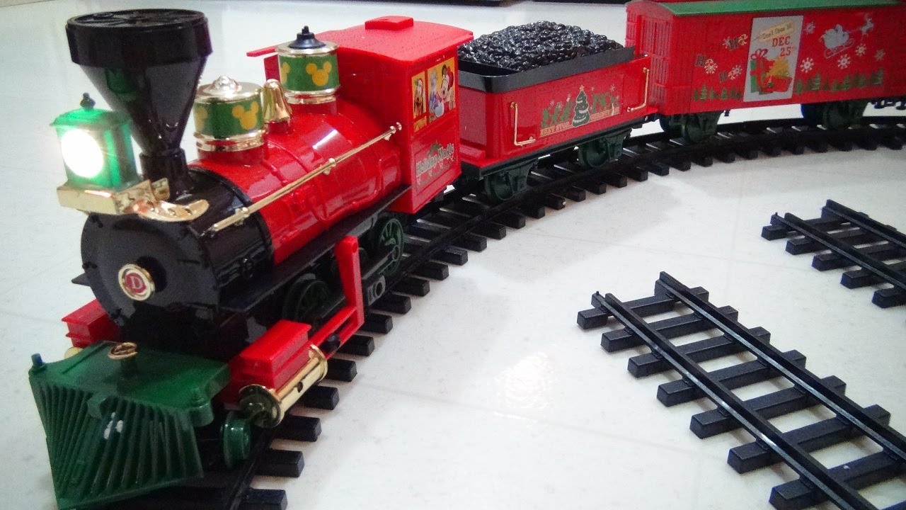 DISNEY CHRISTMAS TRAIN PLAYSET VIDEO TOY REVIEW WITH 