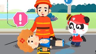 Baby Panda Earthquake Rescue 2 | How To Escape Safely | First Aid Knowledge | Babybus Gameplay Video screenshot 1