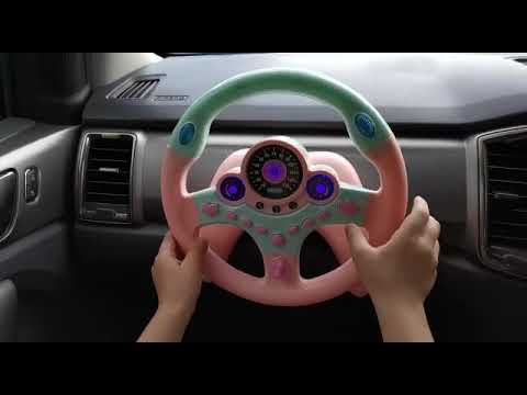 Demo On How To Stick Musical Steering Wheel Toys On Car Dashboard