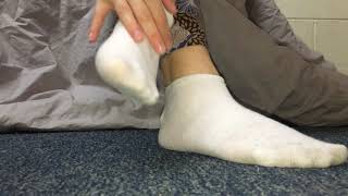 Jen Taking Off Her Smelly Socks Before Bed