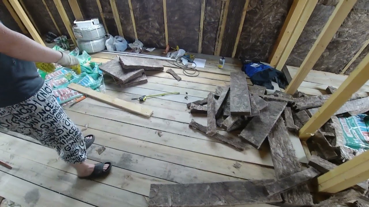 Сколько стоит утепление каркасника 6х9 на сваях тисэ. - YouTube