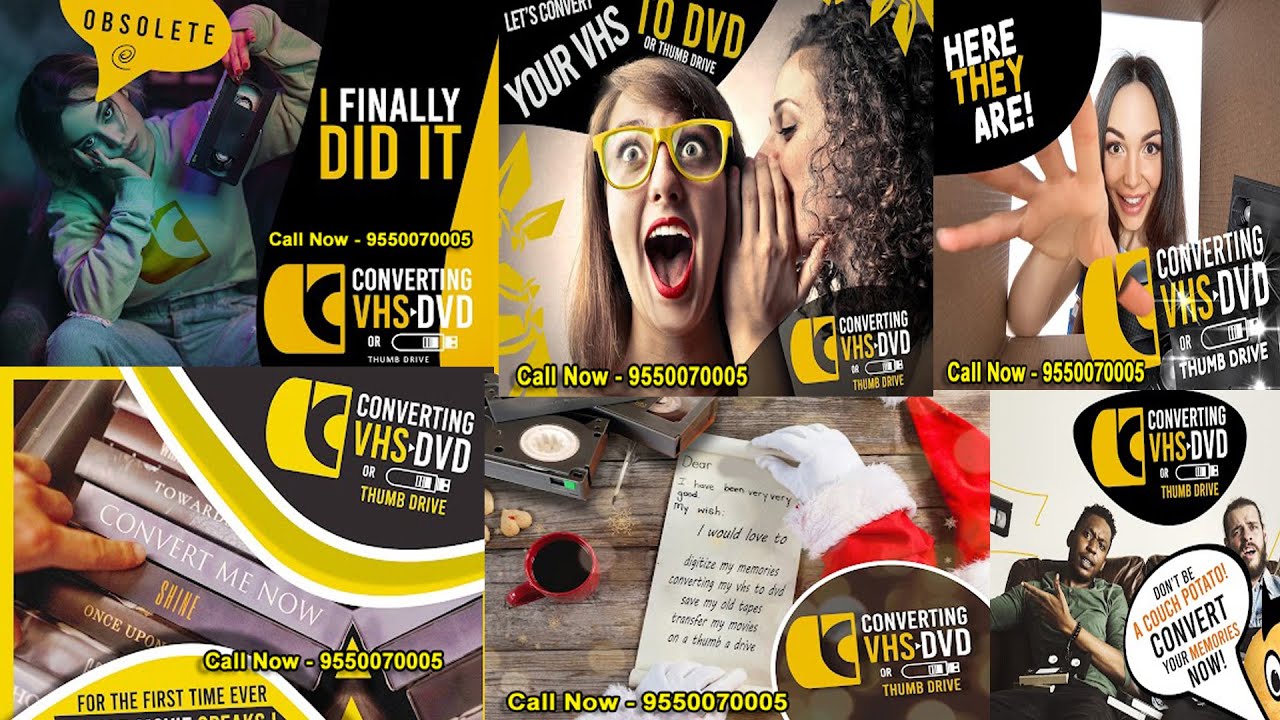 Video Tape Transfer Service (Vhs, Hi8, Video 8, 8Mm, Vhs-C, Minidv) To Digital Mp4| Call:9550070005