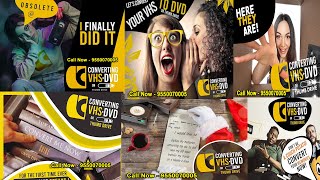 Video Tape Transfer Service (Vhs, Hi8, Video 8, 8Mm, Vhs-C, Minidv) To Digital Mp4| Call:9550070005
