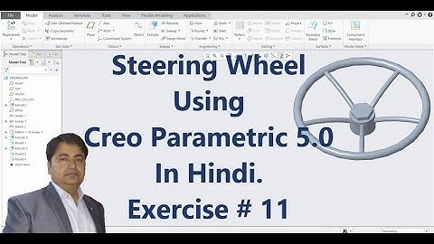 Steering Wheel Model in Creo Parametric 5.0
