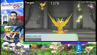 Live Shiny Zapdos 1378 Resets Lets Go Pikachu
