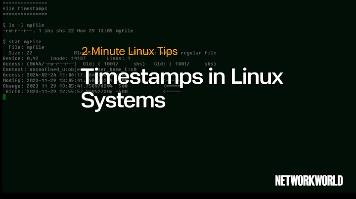 Timestamps in Linux