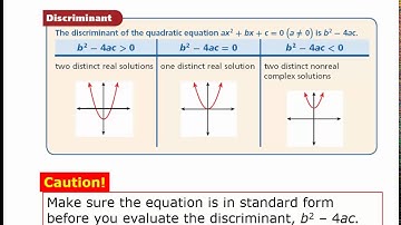 Algebra 2: 5.6 Quadratic Formula Video