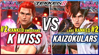 T8 🔥 K-Wiss (#2 Ranked Hwoarang) vs KaizokuLars (#2 Ranked Lars) 🔥 Tekken 8 High Level Gameplay