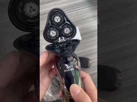 Якісна! Акумуляторна електробритва 6D роторна, 3в1 водонепроникна, видео 1